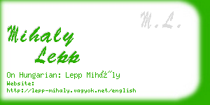 mihaly lepp business card